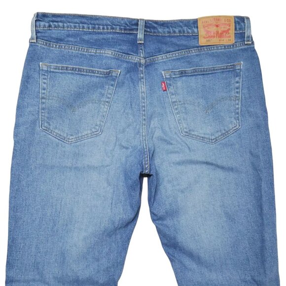 Levis 541 Athletic Fit Jeans Men's Size 34x34 Tapered Leg Stretch Dark Wash EUC - Picture 4 of 8